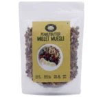 Peanut Butter Millet Muesli - Pack Of 1, 300 Gm, Healthy And Organic Foods, Gluten Free, Zero Refined Sugar, Vegan, Nutrient Rich, Healthy Living