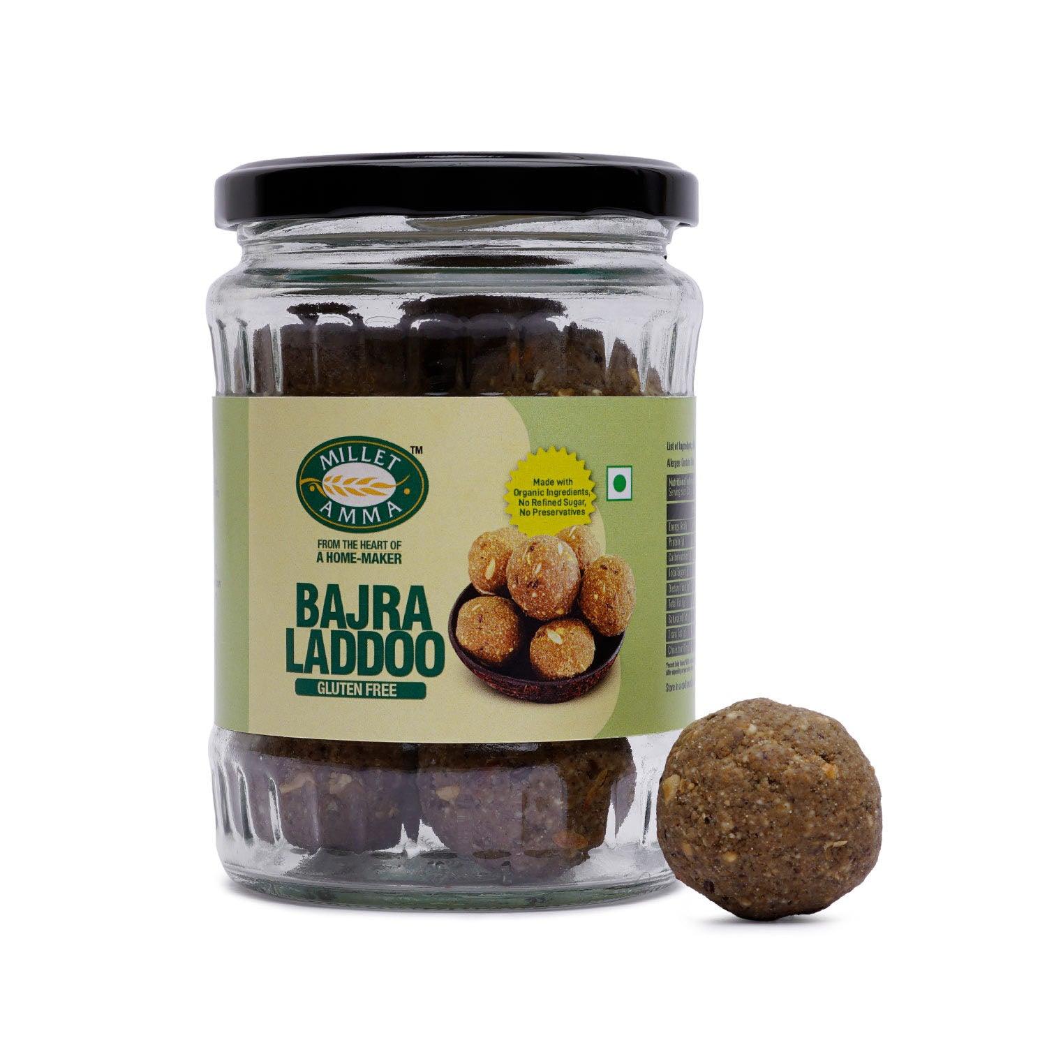 3b_e7a59733-f148-41a6-8b0f-a004dabb3967 Bajra Ladoo Jar 300 GMS | Ready to Eat - Image 1
