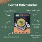 Organic Millet Khichdi Mix | 250 GMS Pack | 65% Millet Content | Easy & Ready to Cook | Instant Millet Breakfast Mix | Rich in Protein & High Fiber | 100% Vegan - Image 3