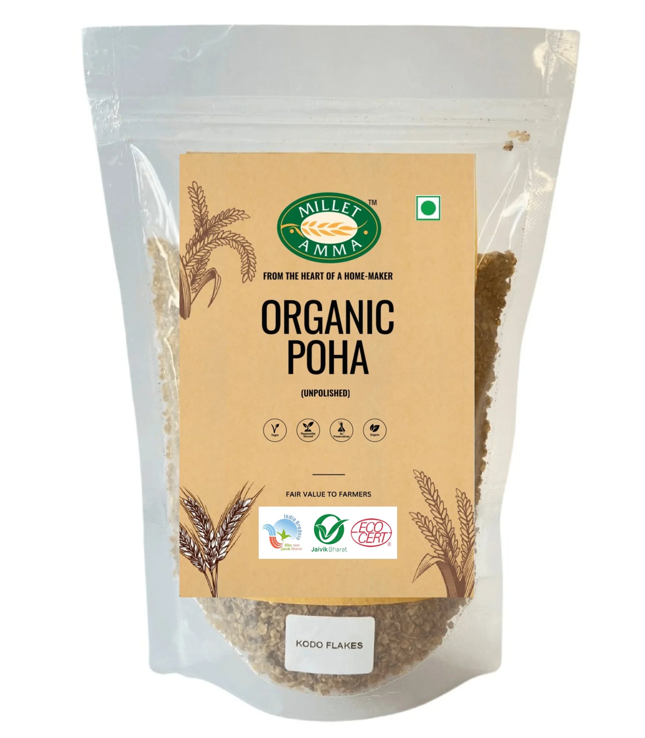 kodo_flakes_poha.pdf.pdf_page-0001 Kodo Millet Poha Flakes Organic 250 gms - Image 1