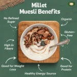 Millet Amma Chocolate Muesli 300 Gms Pack | Coated with Chocolate and Date Syrup | Gluten free, Best Choice for Organic Millet Snacks & Breakfast Cereal | Rich in Fiber - Image 5